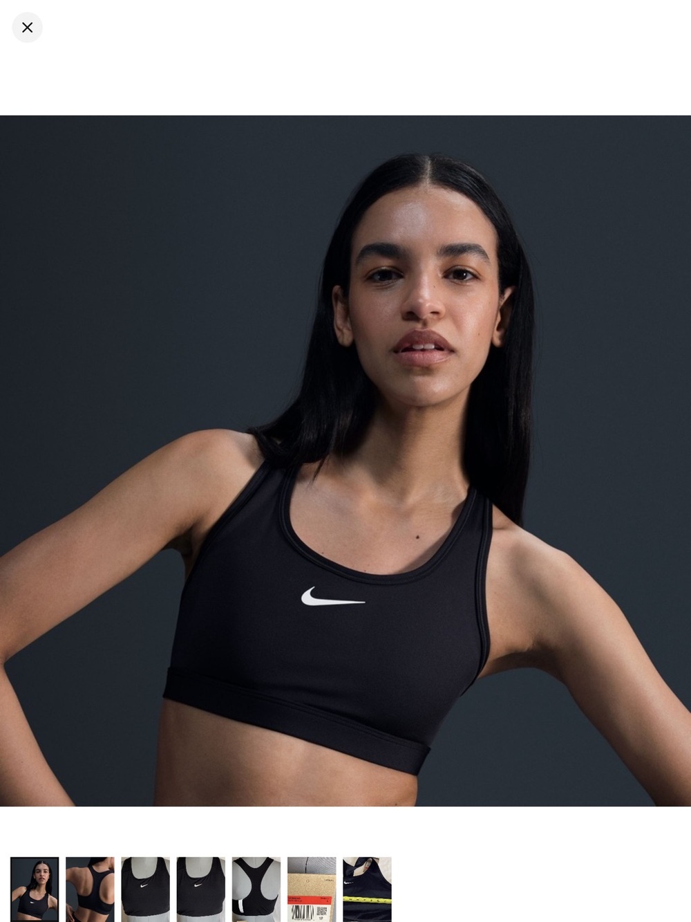 Nike Women's Black Logo Sports Bra